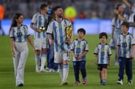 Thiago (R) is Lionel Messi's eldest son
